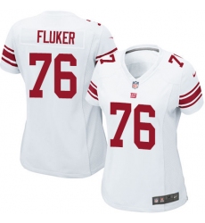 Women's Nike New York Giants #76 D.J. Fluker Game White NFL Jersey
