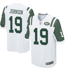 Men's Nike New York Jets #19 Keyshawn Johnson Game White NFL Jersey