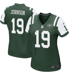 Women's Nike New York Jets #19 Keyshawn Johnson Game Green Team Color NFL Jersey