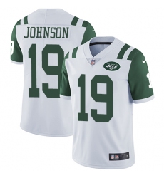 Youth Nike New York Jets #19 Keyshawn Johnson Elite White NFL Jersey