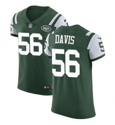 Men's Nike New York Jets #56 DeMario Davis Elite Green Team Color NFL Jersey