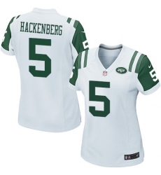 Women's Nike New York Jets #5 Christian Hackenberg Game White NFL Jersey