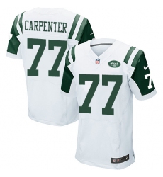 Men's Nike New York Jets #77 James Carpenter Elite White NFL Jersey