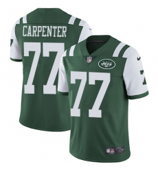 Men's Nike New York Jets #77 James Carpenter Green Team Color Vapor Untouchable Limited Player NFL Jersey