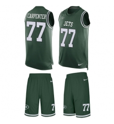 Men's Nike New York Jets #77 James Carpenter Limited Green Tank Top Suit NFL Jersey