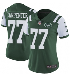 Women's Nike New York Jets #77 James Carpenter Elite Green Team Color NFL Jersey