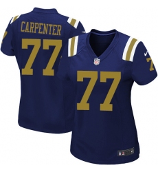 Women's Nike New York Jets #77 James Carpenter Game Navy Blue Alternate NFL Jersey