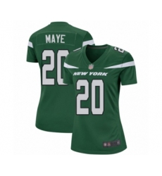 Women's New York Jets #20 Marcus Maye Game Green Team Color Football Jersey