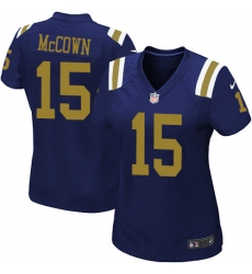 Women's Nike New York Jets #15 Josh McCown Elite Navy Blue Alternate NFL Jersey