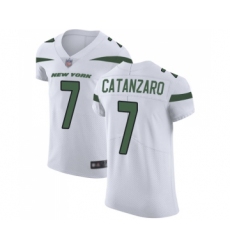 Men's New York Jets #7 Chandler Catanzaro White Vapor Untouchable Elite Player Football Jersey