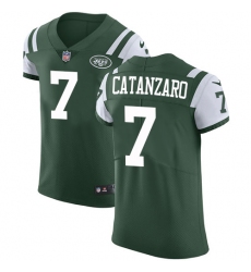 Men's Nike New York Jets #7 Chandler Catanzaro Elite Green Team Color NFL Jersey