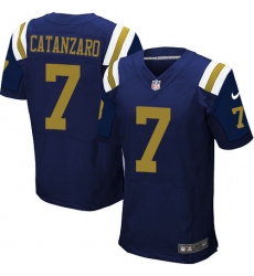 Men's Nike New York Jets #7 Chandler Catanzaro Elite Navy Blue Alternate NFL Jersey