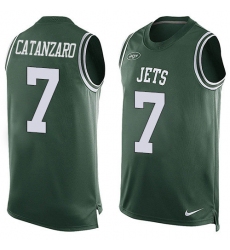 Men's Nike New York Jets #7 Chandler Catanzaro Limited Green Player Name & Number Tank Top NFL Jersey