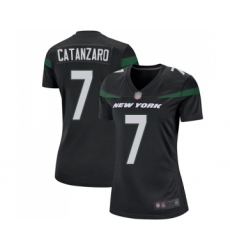 Women's New York Jets #7 Chandler Catanzaro Game Black Alternate Football Jersey