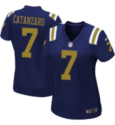 Women's Nike New York Jets #7 Chandler Catanzaro Game Navy Blue Alternate NFL Jersey