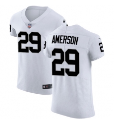 Men's Nike Oakland Raiders #29 David Amerson White Vapor Untouchable Elite Player NFL Jersey