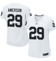 Women's Nike Oakland Raiders #29 David Amerson Game White NFL Jersey