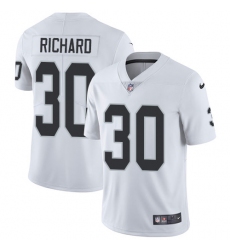 Youth Nike Oakland Raiders #30 Jalen Richard Elite White NFL Jersey