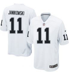 Men's Nike Oakland Raiders #11 Sebastian Janikowski Game White NFL Jersey