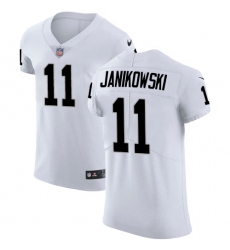 Men's Nike Oakland Raiders #11 Sebastian Janikowski White Vapor Untouchable Elite Player NFL Jersey