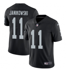 Youth Nike Oakland Raiders #11 Sebastian Janikowski Elite Black Team Color NFL Jersey