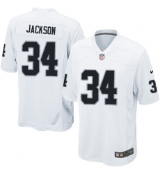 Men's Nike Oakland Raiders #34 Bo Jackson Game White NFL Jersey