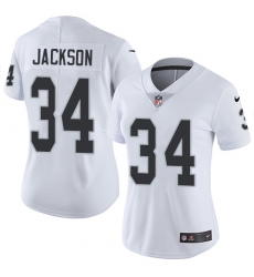 Women's Nike Oakland Raiders #34 Bo Jackson White Vapor Untouchable Limited Player NFL Jersey