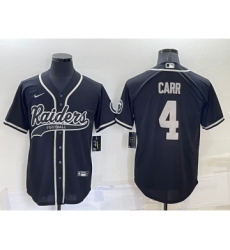 Men's Las Vegas Raiders #4 Derek Carr Black Stitched MLB Cool Base Nike Baseball Jersey