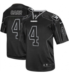 Men's Nike Oakland Raiders #4 Derek Carr Elite Lights Out Black NFL Jersey