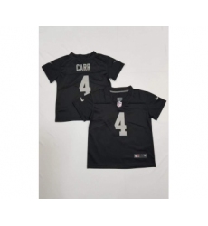 Toddler Las Vegas Raiders #4 Derek Carr Limited Black Vapor Jersey