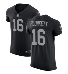 Men's Nike Oakland Raiders #16 Jim Plunkett Black Team Color Vapor Untouchable Elite Player NFL Jersey