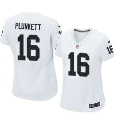 Women's Nike Oakland Raiders #16 Jim Plunkett Game White NFL Jersey