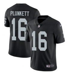 Youth Nike Oakland Raiders #16 Jim Plunkett Elite Black Team Color NFL Jersey
