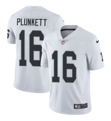Youth Nike Oakland Raiders #16 Jim Plunkett Elite White NFL Jersey