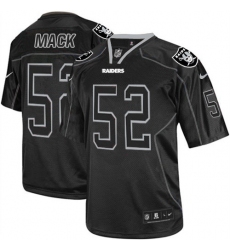 Men's Nike Oakland Raiders #52 Khalil Mack Elite Lights Out Black NFL Jersey