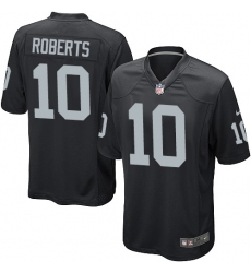 Men's Nike Oakland Raiders #10 Seth Roberts Game Black Team Color NFL Jersey