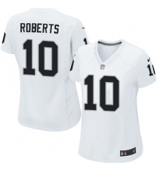 Women's Nike Oakland Raiders #10 Seth Roberts Game White NFL Jersey