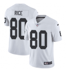 Men's Nike Oakland Raiders #80 Jerry Rice White Vapor Untouchable Limited Player NFL Jersey