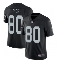 Youth Nike Oakland Raiders #80 Jerry Rice Elite Black Team Color NFL Jersey