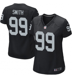 Women's Nike Oakland Raiders #99 Aldon Smith Game Black Team Color NFL Jersey