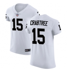Men's Nike Oakland Raiders #15 Michael Crabtree White Vapor Untouchable Elite Player NFL Jersey