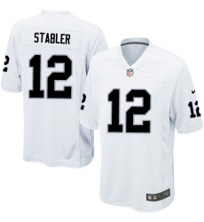 Men's Nike Oakland Raiders #12 Kenny Stabler Game White NFL Jersey