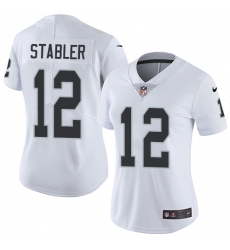 Women's Nike Oakland Raiders #12 Kenny Stabler Elite White NFL Jersey