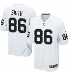 Men's Nike Oakland Raiders #86 Lee Smith Game White NFL Jersey