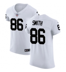 Men's Nike Oakland Raiders #86 Lee Smith White Vapor Untouchable Elite Player NFL Jersey