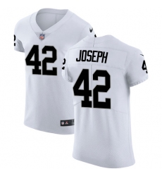 Men's Nike Oakland Raiders #42 Karl Joseph White Vapor Untouchable Elite Player NFL Jersey