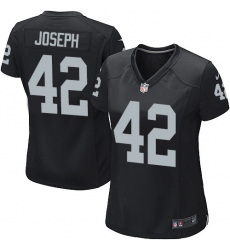 Women's Nike Oakland Raiders #42 Karl Joseph Game Black Team Color NFL Jersey