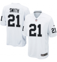 Men's Nike Oakland Raiders #21 Sean Smith Game White NFL Jersey