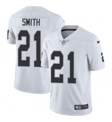 Youth Nike Oakland Raiders #21 Sean Smith White Vapor Untouchable Limited Player NFL Jersey