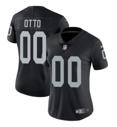 Women's Nike Oakland Raiders #00 Jim Otto Elite Black Team Color NFL Jersey